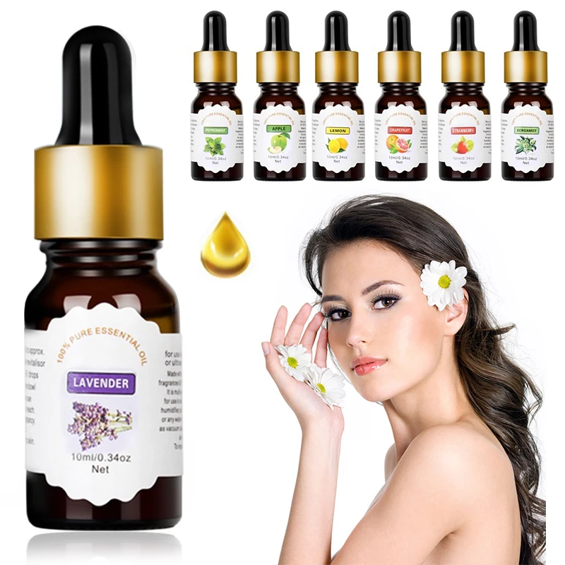 

10ml Water-soluble Flower Fruit Essential Oil For Aromatherapy Organic Essential Oil Relieve Body Stress Skin Care Humidifier