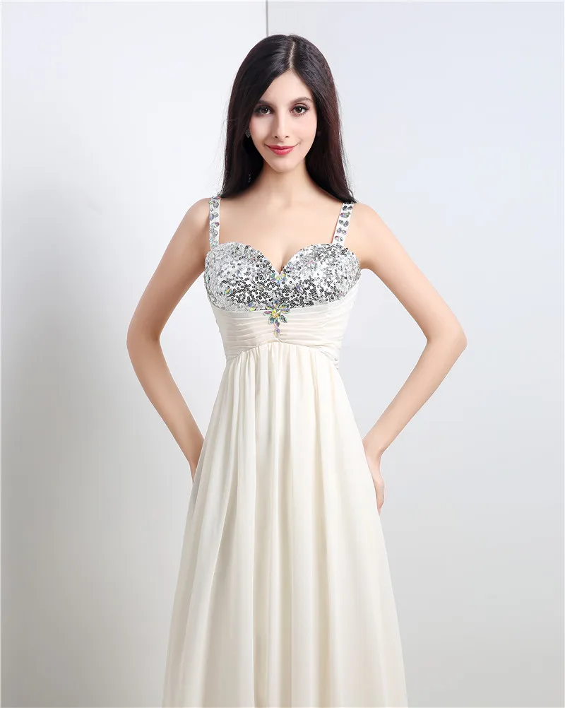 Real Photos Chiffon Beading Long Prom Dress 2017 Sweetheart Backless Women Evening Party Gowns A Line vestido fiesta 16116 (6)