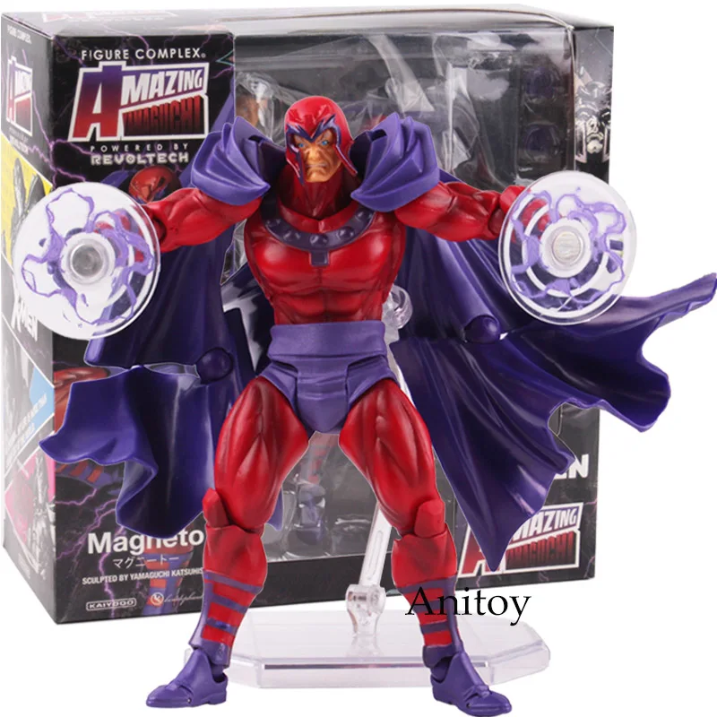 Marvel Comics X-Для мужчин Мстители Магнето Figma серии № 006 ПВХ X Для мужчин Amazing Ямагучи статуэтки коллекционные модели игрушки - Цвет: Magneto Boxed