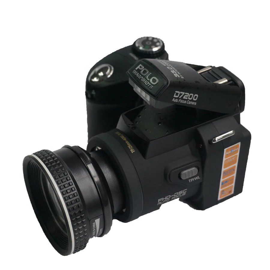 Бренд Winait Polo 33 МП цифровая DSLR камера 8x цифровой зум 24 x Оптический зум full hd 1080p Цифровая зеркальная видеокамера