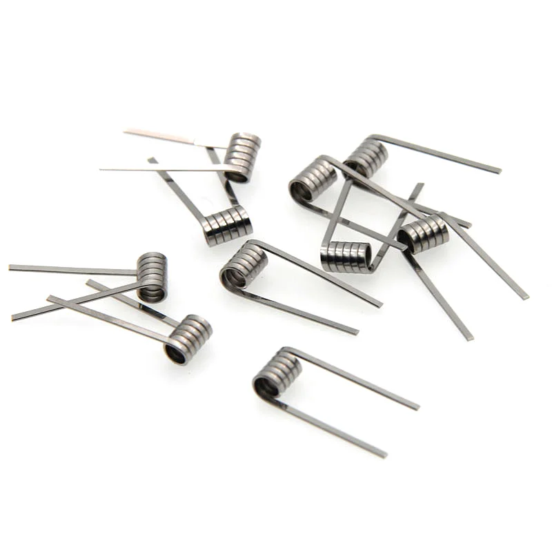 Обновленные плоские готовые катушки NI80 Nichrome 10 шт. для электронной сигареты RDA RBA