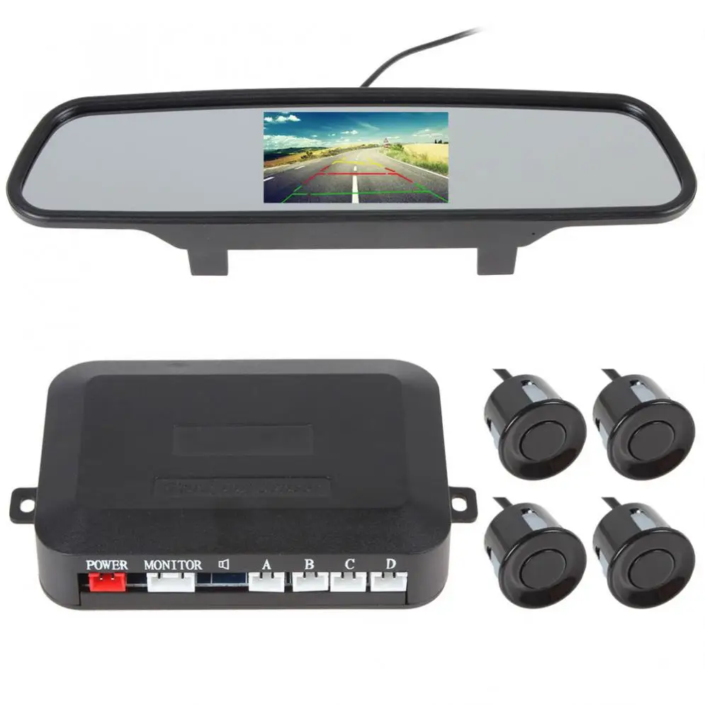 Sistema de Sensor de marcha atrás y aparcamiento Premium con sensores ultrasónicos pantalla LED para automóviles