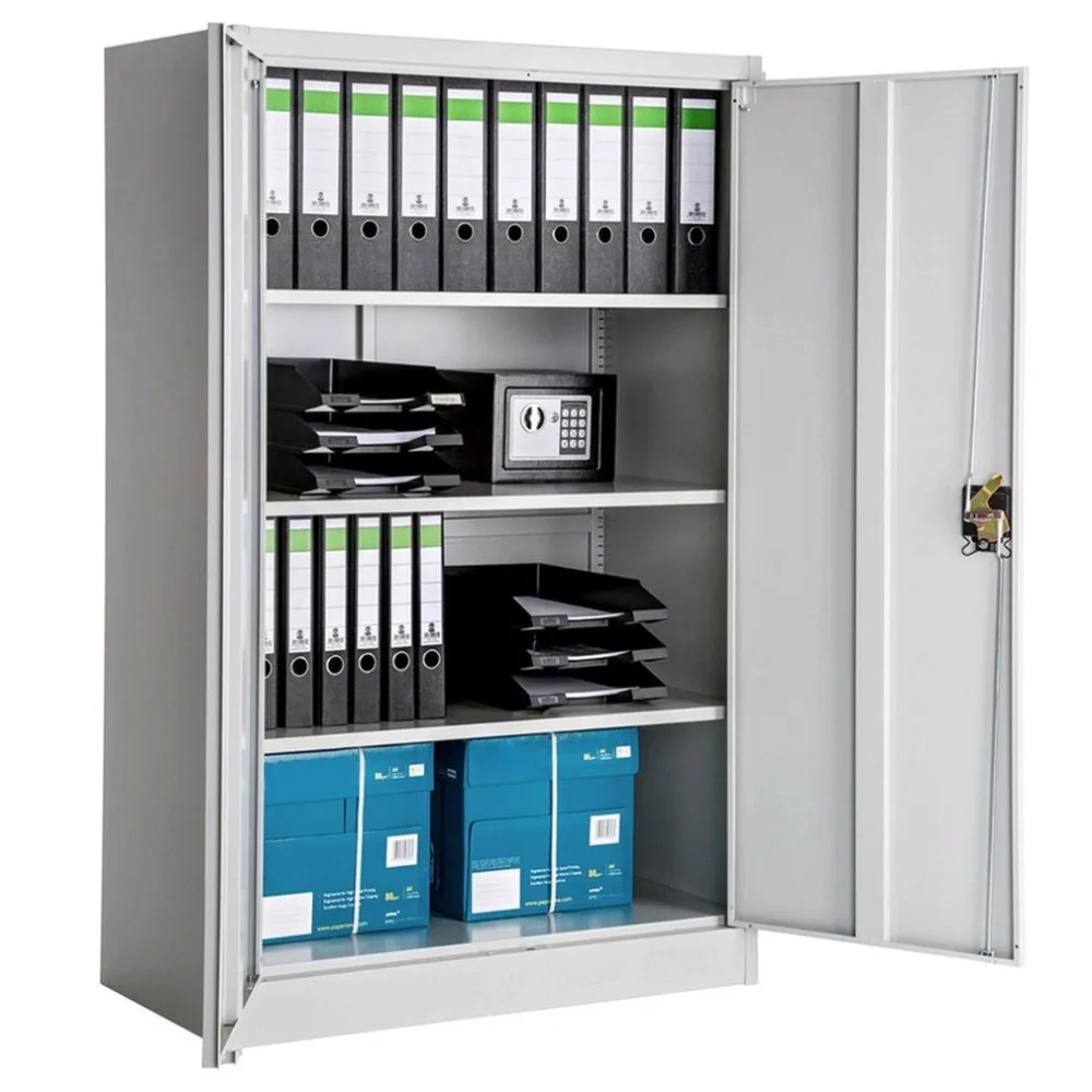 

Large Size 4 Layers Metal Office 2 Door Filing Cabinet Storage Document Lockable Secure Vertical File Cabinet Organizer