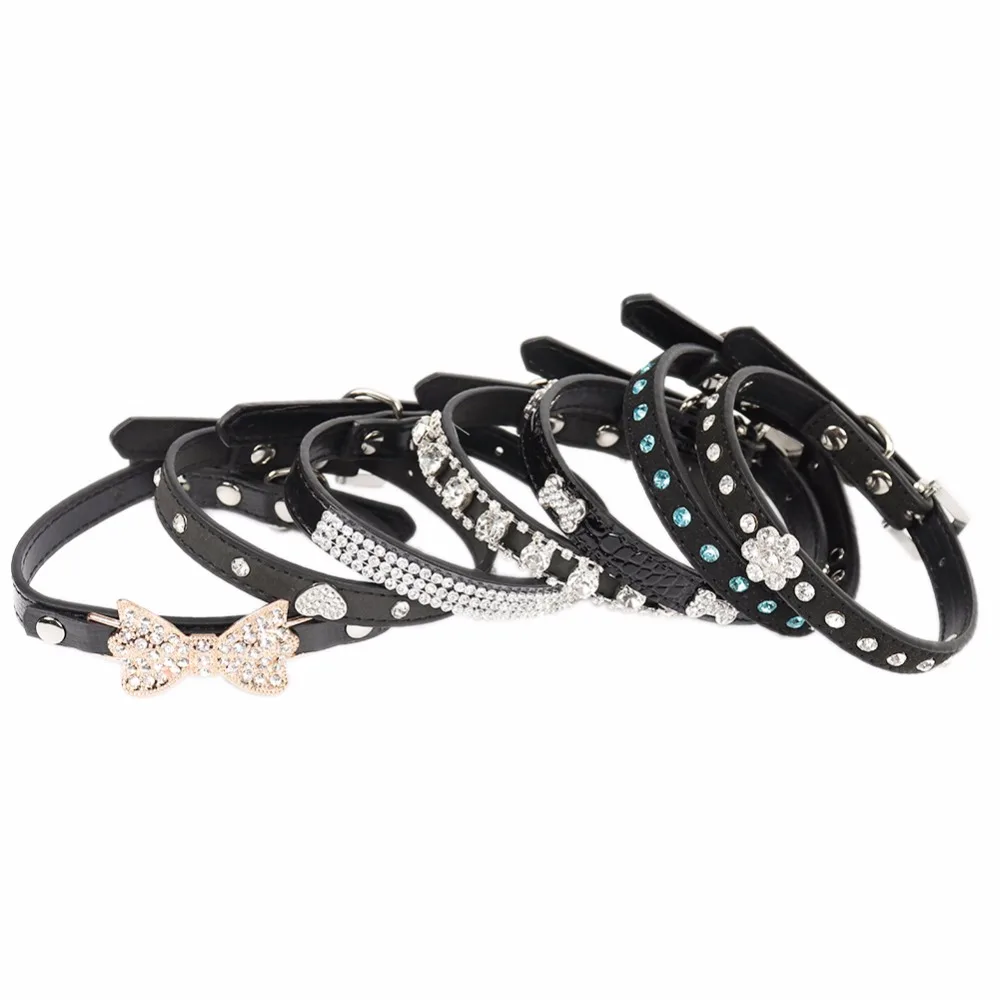 Traumdeutung Cats Collars Rhinestone Decorative Black Collar Necklace for Cats Kitten Pets Small Dog Collar collar para gato Traumdeutung Cats Collars Rhinestone Decorative Black Collar Necklace for Cats Kitten Pets Small Dog Collar collar para gato