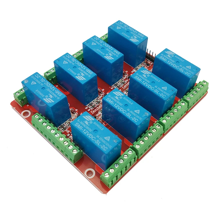 

8- Channel power relay module 5A current high level trigger 12V