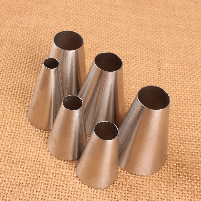 

1A 2A Large Round Metal Cake Cream Decoration Tip Stainless Steel Piping Icing Nozzle Pastry Tools