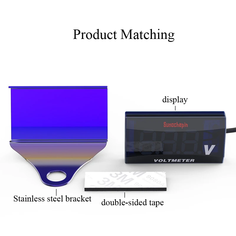 Аксессуары для мотоциклов 8 V-150 V светодиодный цифровой Дисплей вольтметр автомобиля мотоцикла Напряжение Панель метр с кронштейном