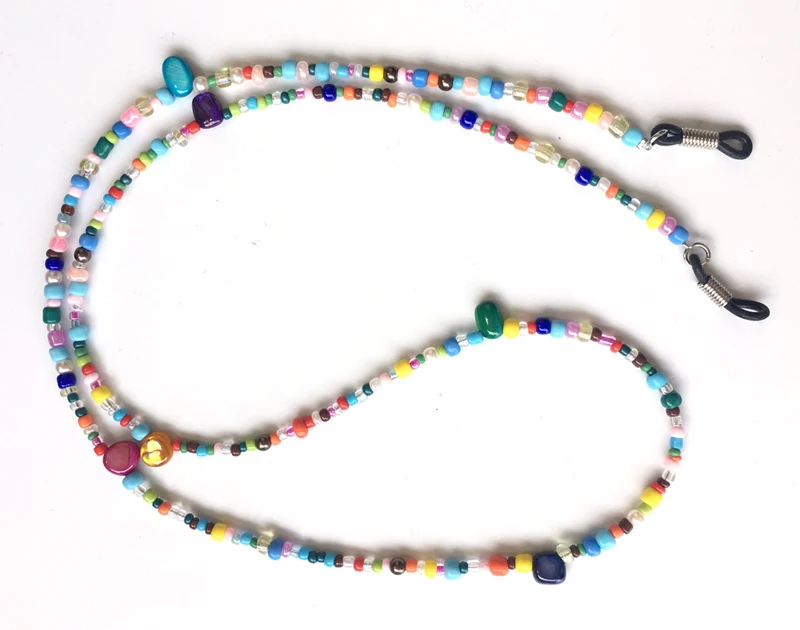 Trending Gemstone Bean Glasses Necklace detail (2)