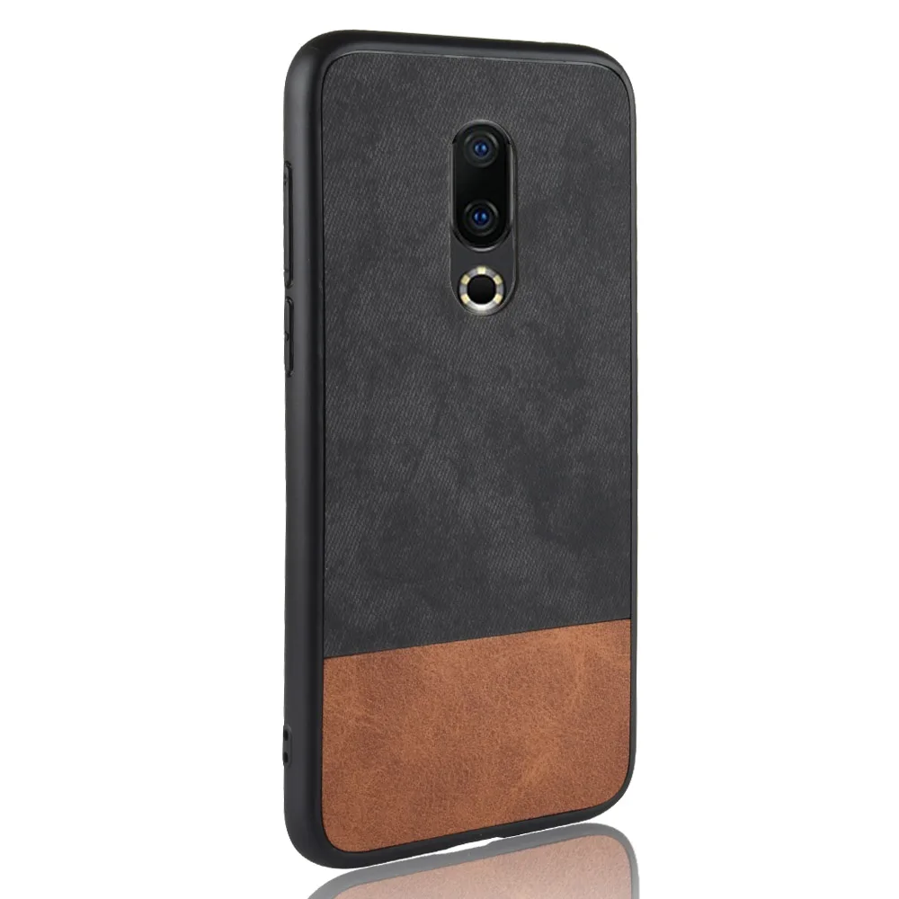 Чехол subin для Meizu 16th мягкий прошитый контрастный Джинсовый чехол из искусственной