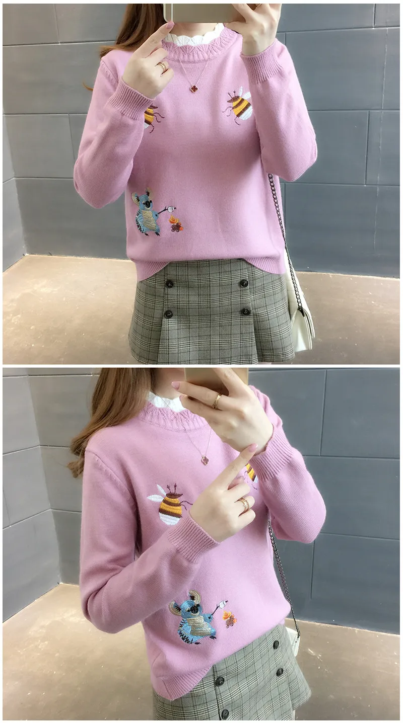 Новая мода 2019 осень-зима для женщин кашемировый свитер женщины свитера толстые свободные теплые вязаные Симпатичные Свитера