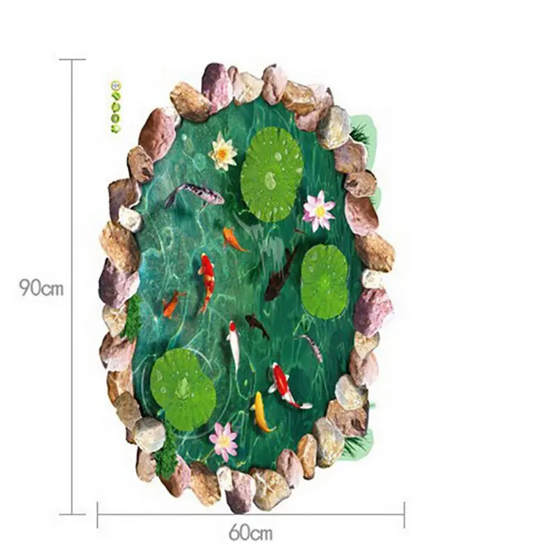 Toko Online 3d Bunga Daun Teratai Ikan Mas Kolam Kartun