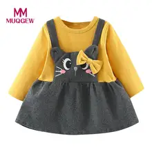 Праздничное платье принцессы с длинными рукавами и принтом кота для маленьких девочек; платье принцессы для девочек; Детские платья; Сезон Зима;# SS