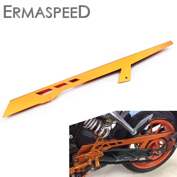 

CNC Aluminum Motorcycle Accessories Chain Guard Cover Protector Orange for KTM DUKE 390 2013 2014 2015 125 200 ALL YEAR