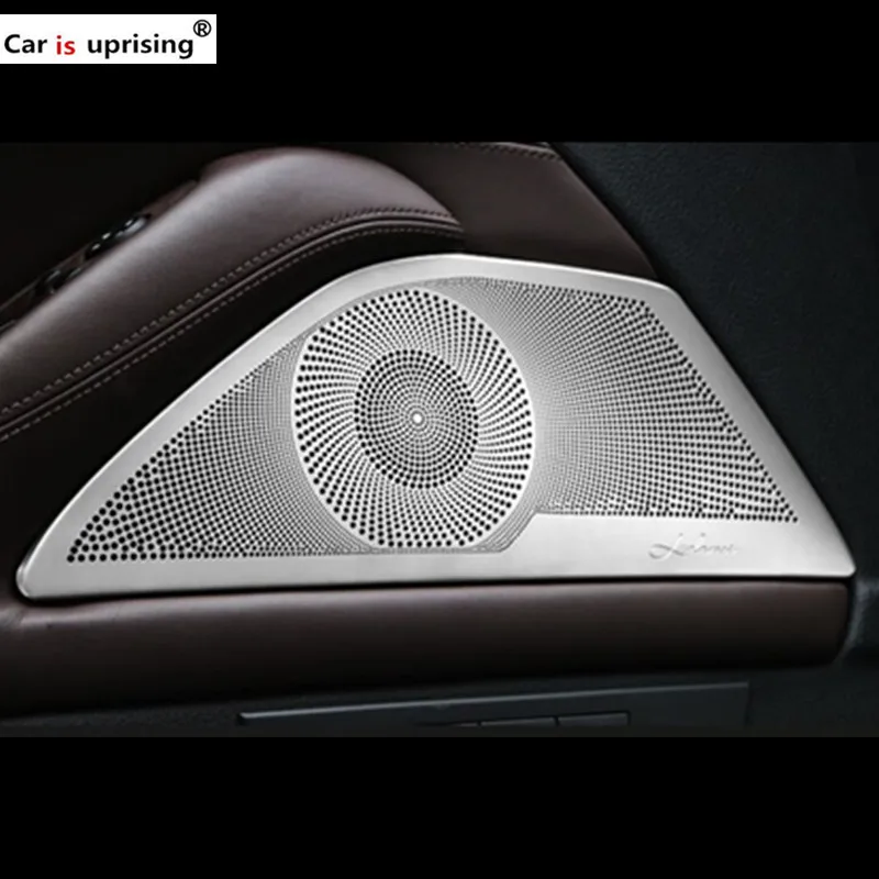 

For BMW F10 F07 5 Series Stainless steel Car door horn Decorative cover CAR Sticker 2011-2017 Accessories