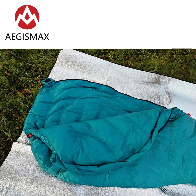  AEGISMAX NANO2 Adult Outdoor Camping Spring Autumn Mummy White Goose Down Splicable Sleeping Bag Po