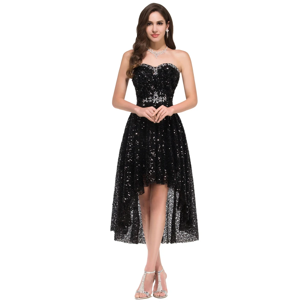 black short prom dresses