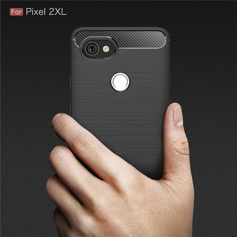 For Google Pixel 2XL Case Carbon Fiber Ultra Super Thin Slim Back Cover Soft TPU Silicone Hybrid Protective 2 XL Shell |