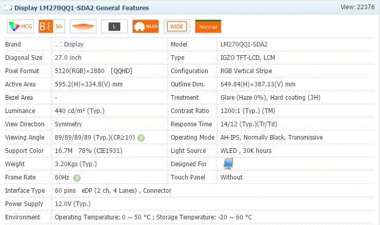 LM270QQ1 SD A2 B1 C1 Для iMac 2" A1419 5K hd год ЖК-дисплей retina Экран со стеклом в сборе EMC 2834 2806 3070