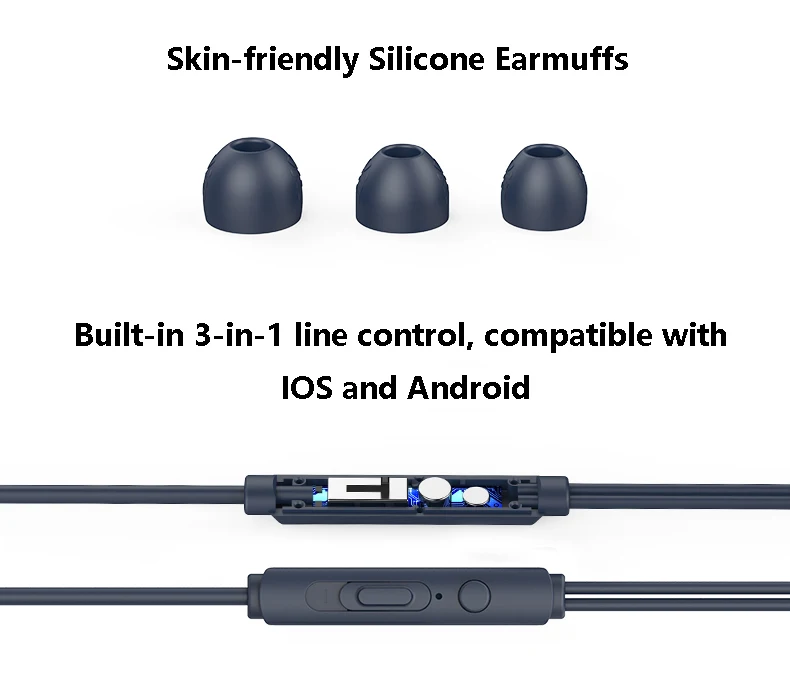 UiiSii HM9/13 Wired Noise Cancelling Dynamic Heavy Bass Music Metal In-ear with Mic Earphone for iphone huawei xiaomi wired earphones
