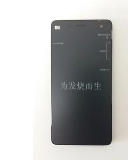WCDMA Black lcd display screen touch glass digitizer frame assembly for xiaomi mi4 m4 xiao mi