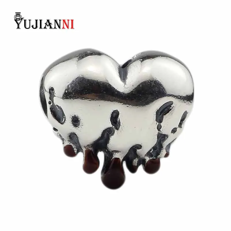 

Melting Heart Beads 925 Sterling Silver Charms DIY Jewelry Making Pendant Fit Original Troll OHM Bracelet & Necklace