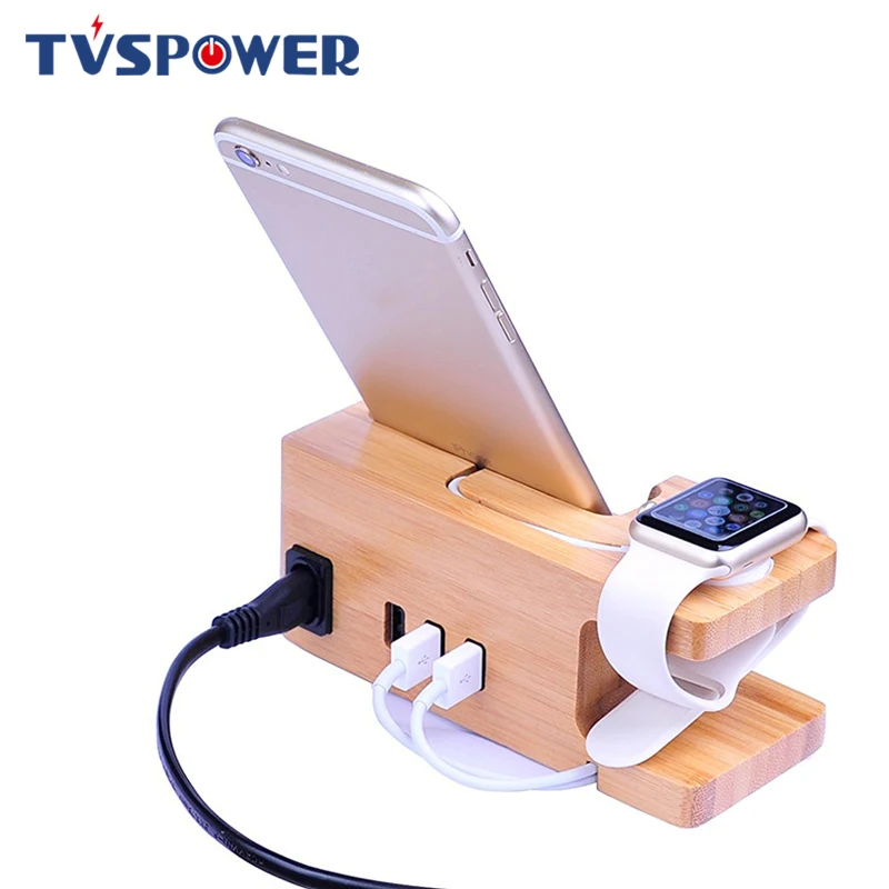 

For apple watch Charging Dock Station Storage for Iphone 11 Pro Max XR 8 7 6S Plus HUAWE Wooden 3A Stand Holder Charger USB Port