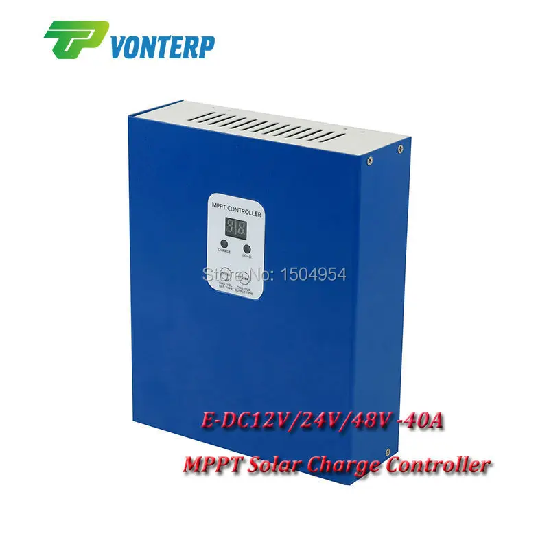

Ecomical 40A 12V/24V/48V automatic recognition MPPT solar charge controller with RS232 communication port