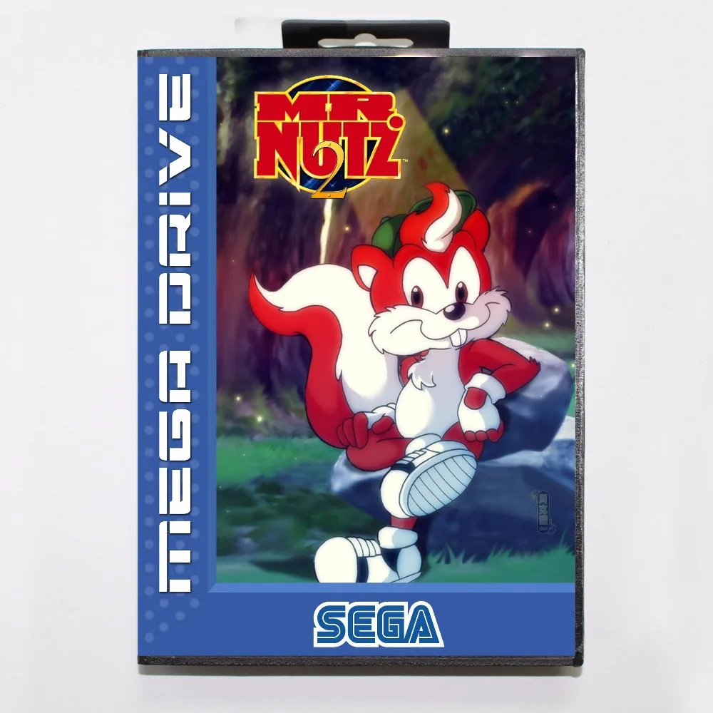 Mr Nutz 2 16 бит MD карточная игра с коробку для Sega Megadrive/Genesis|mr nutz 2|16 bitmd game |