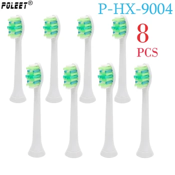 

Poleet 8PCS/Lot Banister Brush Electric Toothbrushes Replacement Head P-HX-9004 HX9004 For Philips Toothbrush Head Oral Hygiene