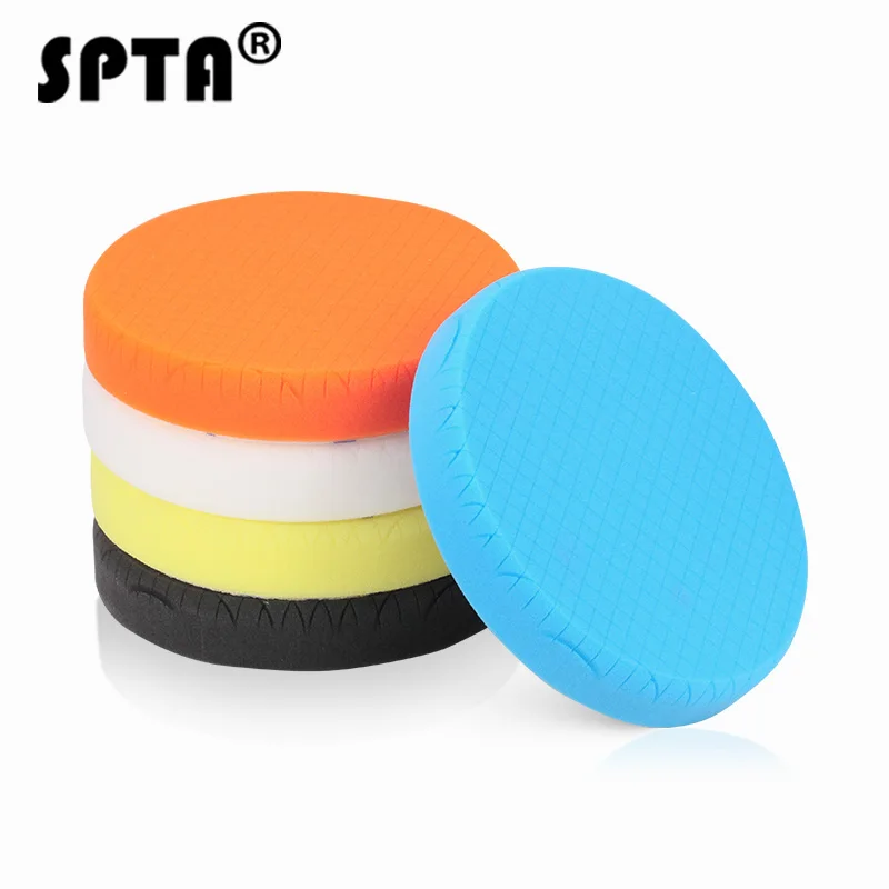 

SPTA 1pc Car Sponge Polishing Pad Set Buffing Waxing Pad For Cars Polisher Machine Buffer Drill Adapter Wheel Sand Plate Brush