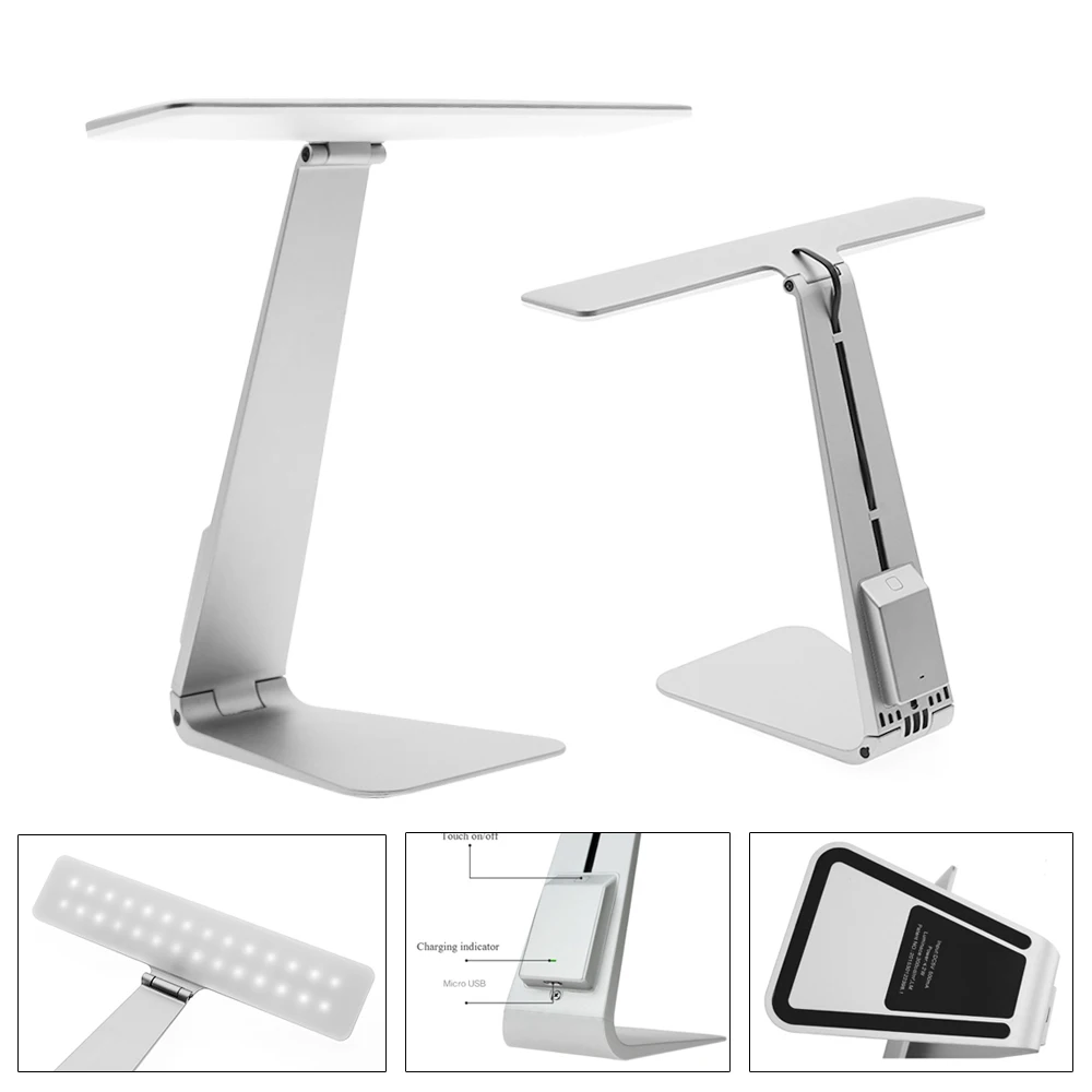  Ultrathin Mac Style LED Desk Lamp 3 Modes Touch Dimming Reading Table Lamp Soft Eye-Protection USB  - 33043582150