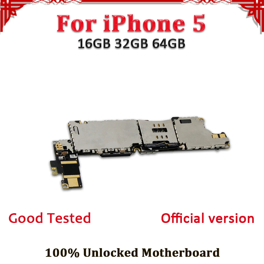 

16GB/32GB/64GB Full unlocked for iphone 5 Motherboard,Disassemble for iphone 5 5g Logic board with IOS System