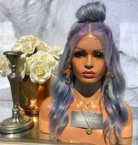 

Women Hair Wigs for Ladies Synthetic Long & Straight Purple Blonde Red Cheapest Wig Hair