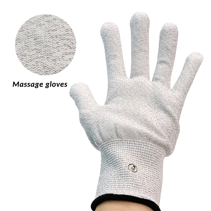 1Pair Magic Pulse Conductive Massage Gloves With Cable For Tens Health Care Machines Electric Acupuncture Physiotherapy Massager 1Pair Magic Pulse Conductive Massage Gloves With Cable For Tens Health Care Machines Electric Acupuncture Physiotherapy Massager