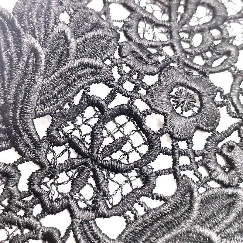 Роскошные 3D Цветы аппликация отделка Вышивка Venise кружевной воротник DIY гипюр ткань шитье отделка и украшения для платья