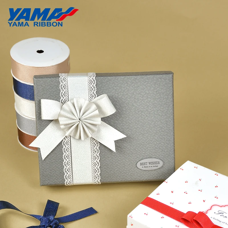 YAMA Gold Purl Grosgrain 리본, DIY 수제 장미 꽃, 파티 웨딩 장식, 롤 당 100 야드, 6 9 16 22 25 38 mm