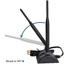WiFi антенна с RP-SMA разъемом 2,4 ГГц 5 ГГц Двухдиапазонная 6dBi сетевая карта маршрутизатор Мобильная точка доступа R25