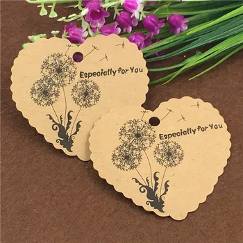 

Heart Flower Shape Paper Packaging Label Especially For You For Wedding Cake Gift Pack Decoration Tags Labels Hang Tag 50Pcs/Lot