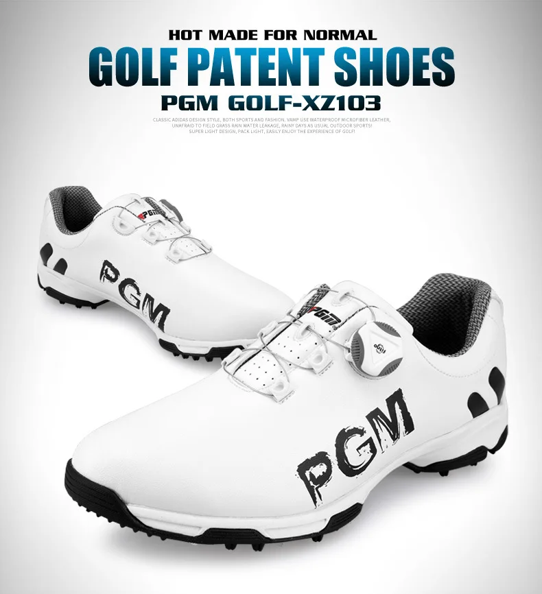 2018 حذاء جولف رجل جلد للماء رياضية الأربطة الأنشطة مسمار التلقائي الدائر المسامير Breatheble حذاء جولف D0472