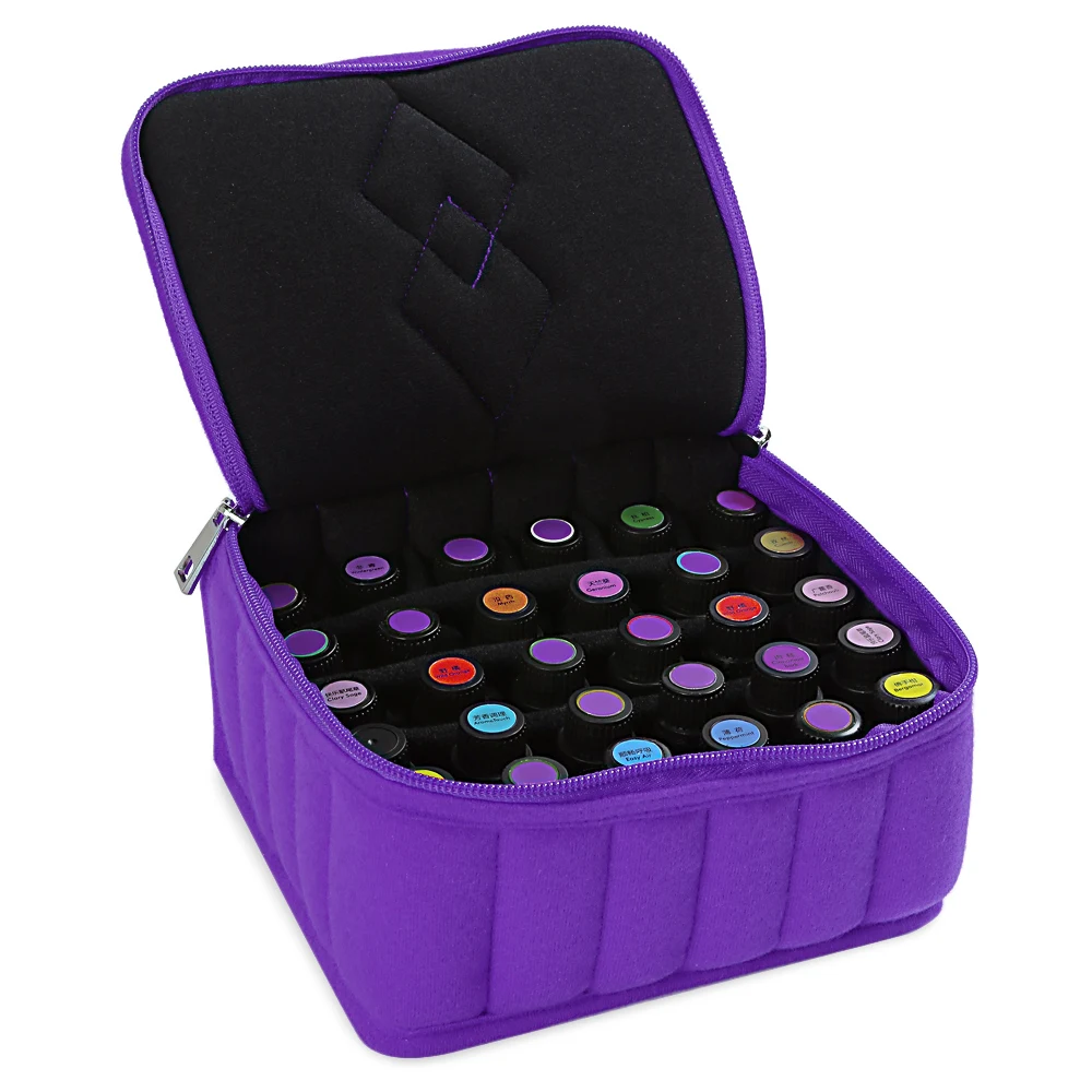 

Portable 30 Bottles Essential Oil Carrying Shockproof Case Cosmetic Bag 15ml Oil Holder Travel Storage Box Nail Polish Organizer