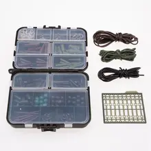 Рыболовные снасти коробка комплект карпа безопасности вес зажимы крючки Вертлюги быстрые ссылки