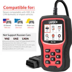 LAFOCHML-168 Enhanced автомобильной OBD2 сканер автоматическая проверка двигателя Батарея диагностики авто инструмент автомобиля код читателя ODB2 15