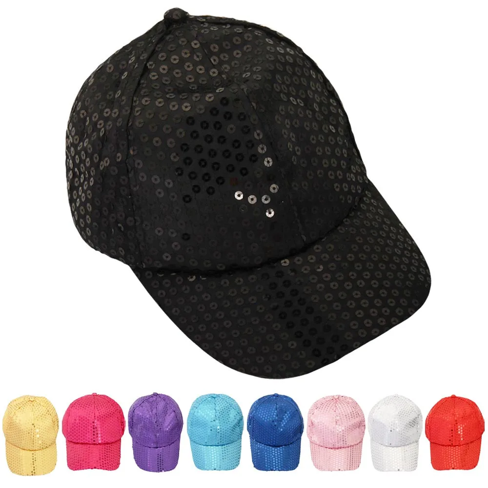 

baseball Hip Hop cap Sequins Fashion Adjustable Women Summer Hat Female Adult Girls cap Bone Hat snapback men caps Sun Cap #O