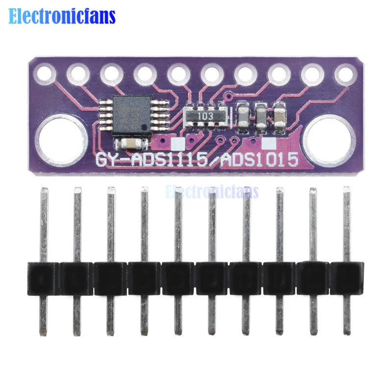 Модуль ADS1115 16 бит IIC I2C 4-канальный ADC с усилителем усиления Pro 2 в до 5 В
