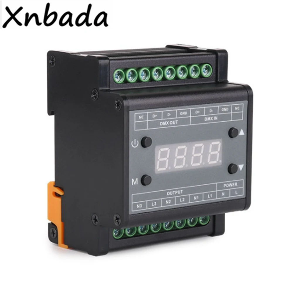 DMX302 Led DMX симисторный контроллер AC90V-240V выход 3 канала 1A/CH Высокое напряжение для светодиодные панели