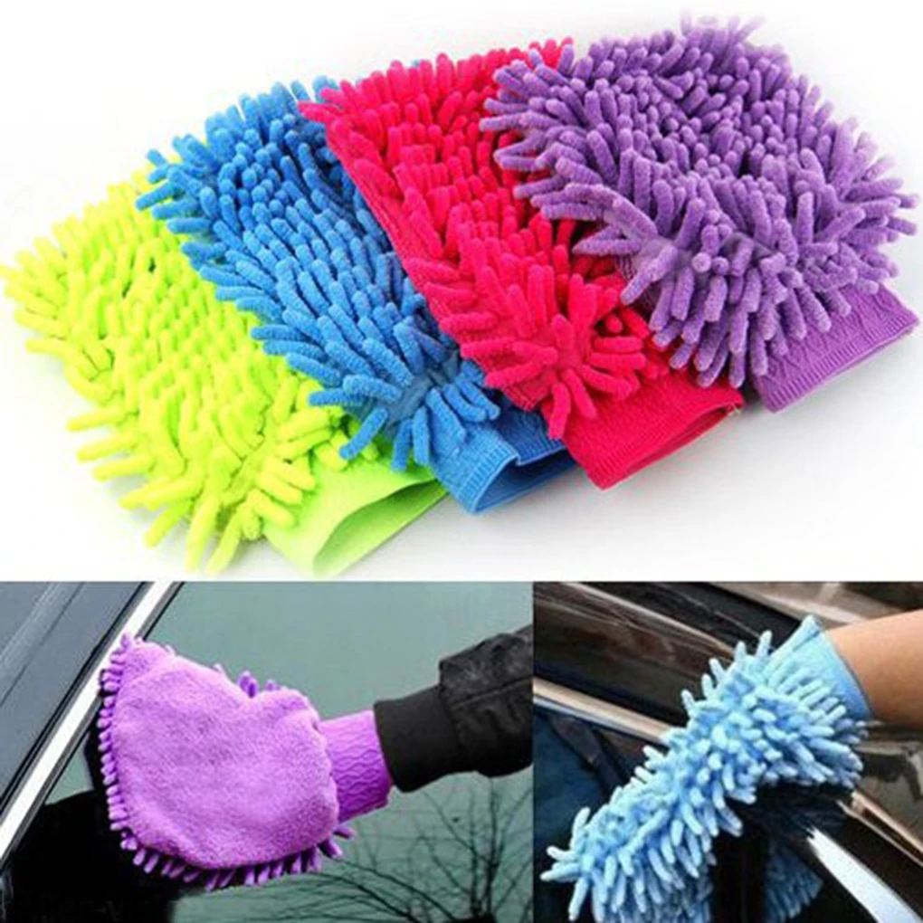 Рукавица из микрофибры синель для мытья окон автомобиля домашняя ткань для чистки пыли полотенце в виде перчатки инструмент для мытья