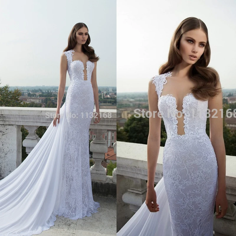 Elegant White Floor Length Mermaid Lace Wedding Elegant White Floor Length Mermaid Lace Wedding