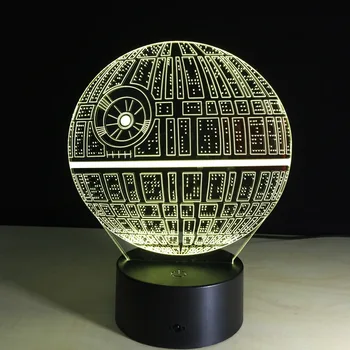 

3D table lamp Movie Star Wars USB LED Lamp Astro Death Star Colorful Ball Bulb Lava Atmosphere Night Lights desk lamp