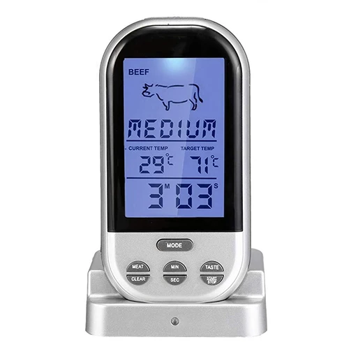 

Digital Wireless LCD BBQ Grill Meat Oven Food Remote Thermometer Kitchen Tool