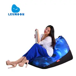 Levmoon погремушка диван стул синий маг сиденье Zac комфорт Bean Bag кровать покрытия без наполнителя хлопчатобумажные домашние погремушка кресло